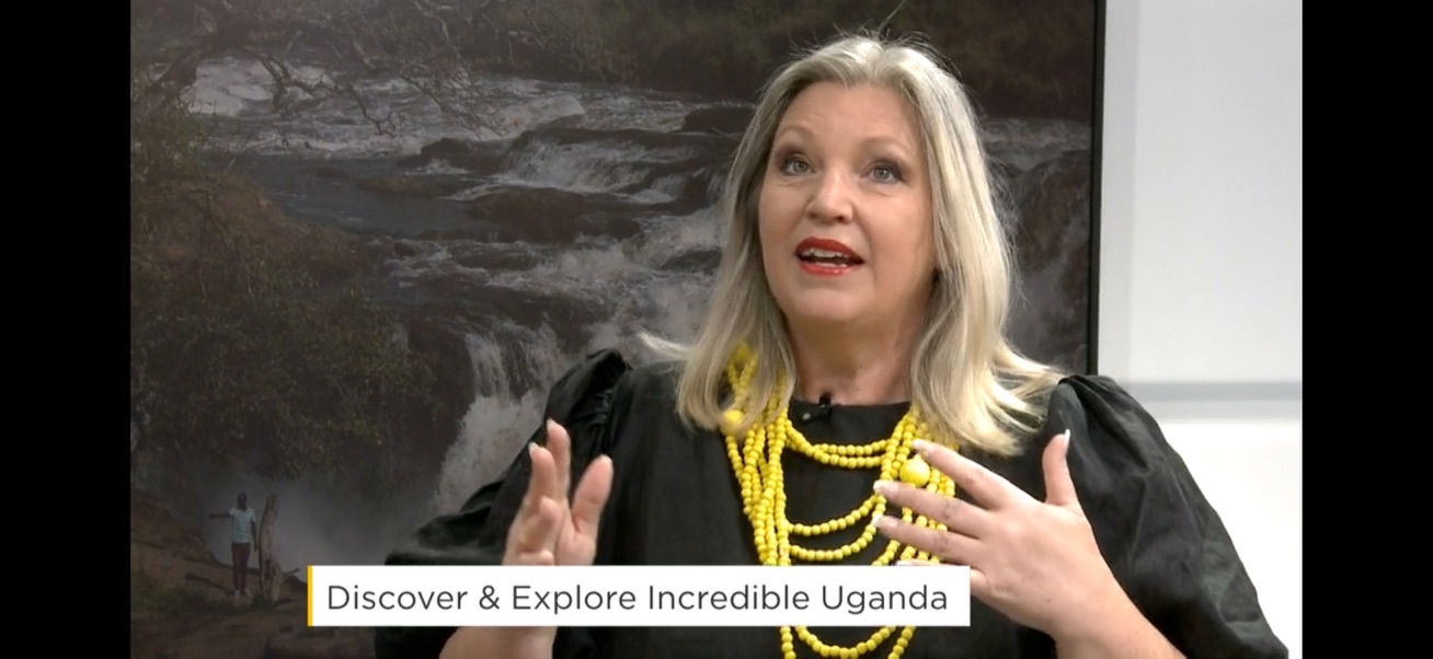 Lorraine Simpson discussing African tourism on television